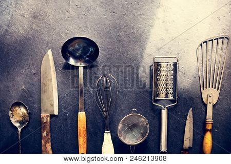 Different kind of utensil kitchenwear