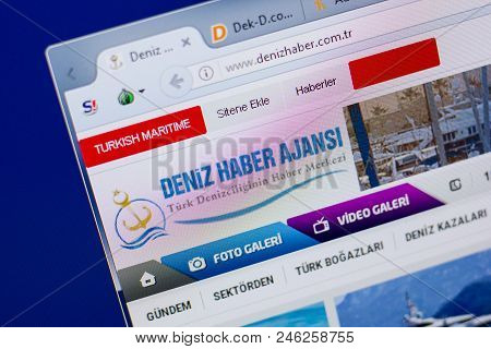 Ryazan, Russia - June 17, 2018: Homepage Of Denizhaber.tr Website On The Display Of Pc, Url - Denizh