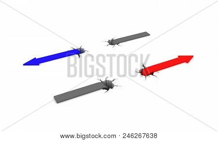Rowth Concept Leadership On White Background. 3d Image Renderer