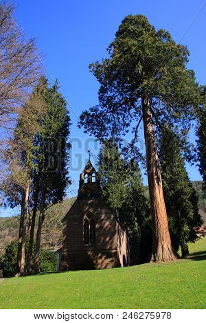 Historic English church in the spa park of Bad Wildbad