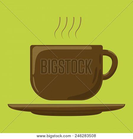 Coffee Cup Modern Vector Drawing Draft Flat
