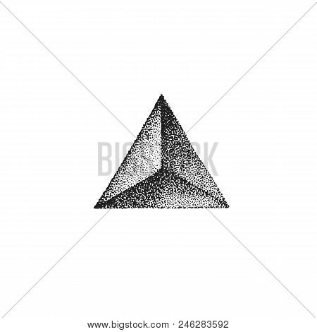 Hand Drawn Dotart Blackwork Illustration.