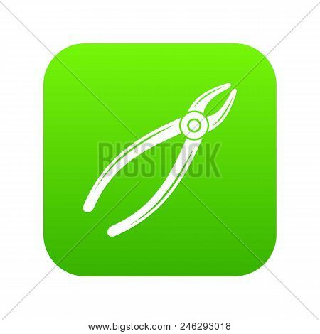 Tooth Pliers Icon. Simple Illustration Of Tooth Pliers Vector Icon For Web