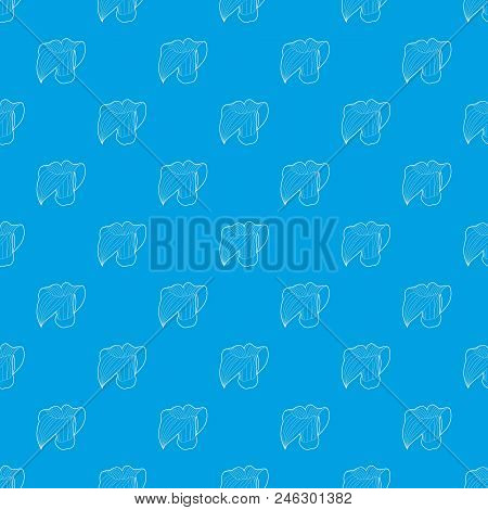 Big Plant Pattern Vector Seamless Blue Repeat For Any Use
