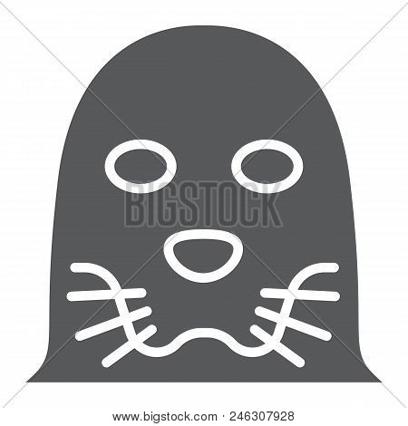 Seal Glyph Icon, Animal And Zoo, Mammal Et Sign Vector Graphics, A Solid Pattern On A White Backgrou