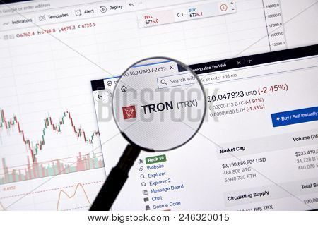 Tron Price Under Magnifying Glass.