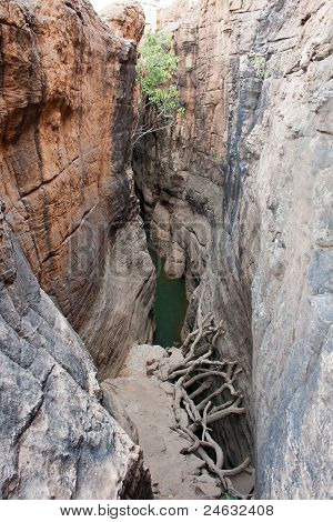 Passaggio pericoloso In un Canyon stretto.