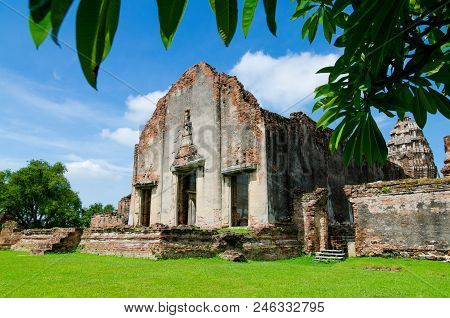 The Chapel Of Historic Temple In Lopburi, Thailand.