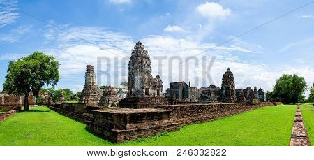 Behind The Historic Wat Phra Sri Rattana Mahathat In Lopburi, Thailand.
