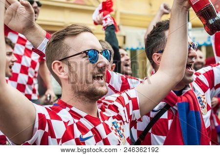 Nizhny Novgorod, Russia - June 21, 2018: Football Fans Came To Nizhny Novgorod For The World Cup. Fa