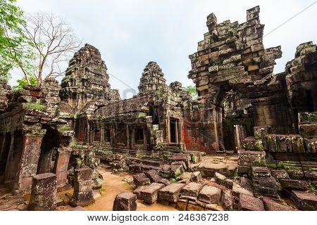 Ta Prohm Or Prasat Taprohm Is The Temple At Angkor In Siem Reap In Cambodia