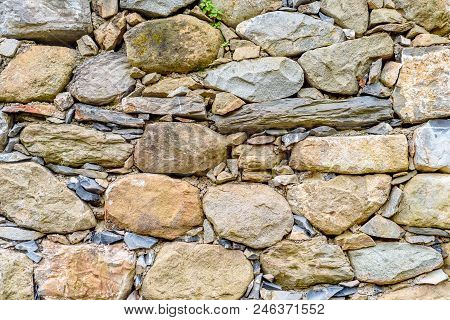 Fragment Of A Wall From A Chipped Stone