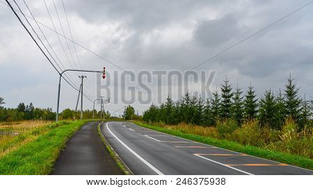 Rural Road In Hokkaido, Japan