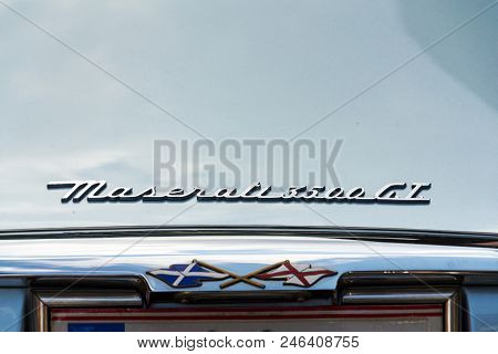 Saalbach-hinterglemm, Austria - June 21 2018: Maserati 3500 Gt Oldsmobile Vintage Veteran Car Prepar