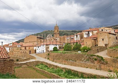 Village Of La Iglesuela Del Cid, Maestrazgo, Teruel Province, Aragon, Spain
