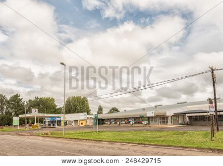 Winterton, South Africa - March 18, 2018: The Hinterland Shopping Centre With Gas Station And Other 
