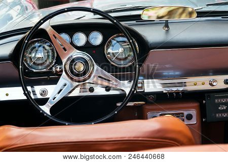 Saalbach-hinterglemm, Austria - June 21 2018: Maserati 3500 Gt Oldsmobile Vintage Veteran Car Prepar