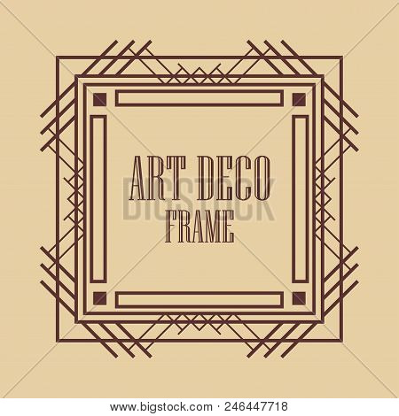 Vintage Art Deco Border Frame. Template For Design