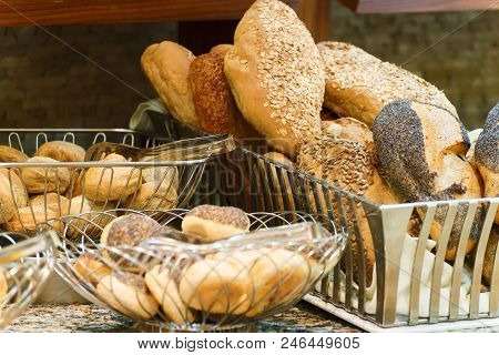 Bread Of Different Varieties In A Bakery