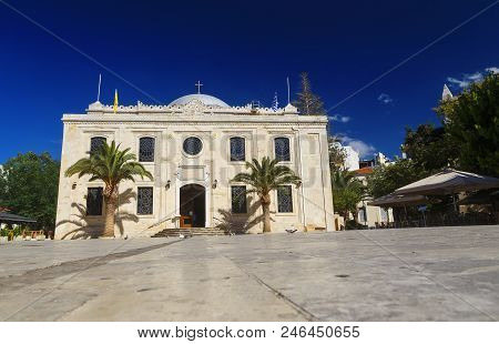 Square In Front Of The Church Of Saint Titus In Historic Center Of The City.