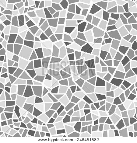 Abstract Mosaic Sheet Seamless Pattern. Geometric Tile Background. Ceramic Fragment Decorative Backd