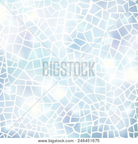 Abstract Mosaic Sheet Seamless Pattern. Geometric Tile Background. Ceramic Fragment Decorative Backd