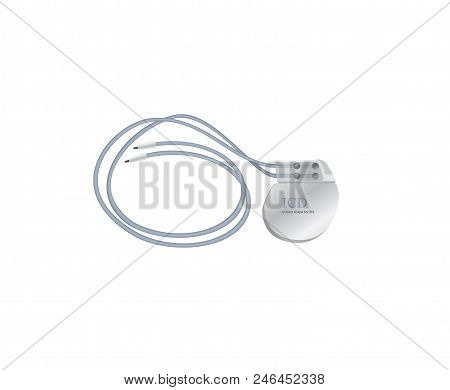 Heart Pacemaker. Medical Device. Human Heart Implantable Cardioverter Defibrillator.