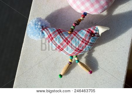 Artificial Bird Made Out Of Colored Handicrafts Elements