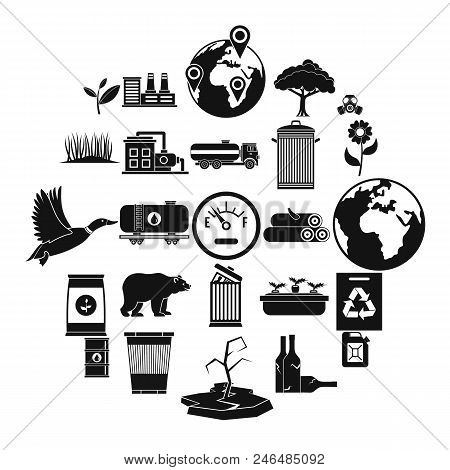 Enviroment Protection Icons Set. Simple Set Of 25 Enviroment Protection Vector Icons For Web Isolate