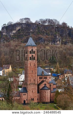 Church In Gerolstein With The Munterley In Germany