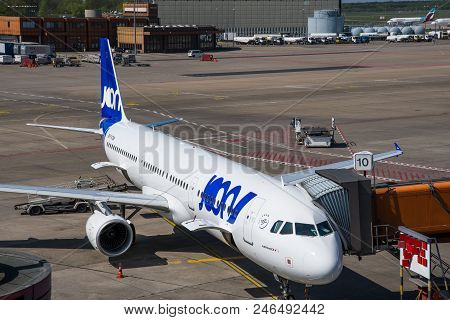 Berlin Germany - April 21. 2018: Airbus A321 From Joon, An Air France Subsidiary, At Berlin Tegel Ai