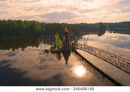 The Vuoksa River And The Church Of The Apostle Andrew The First-called In The Early June Morning (ae