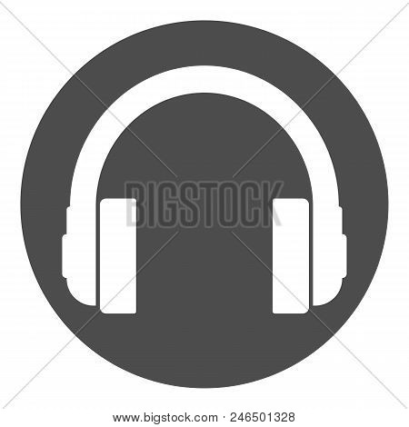 Headphones, Earphones Icon. Vector. Isolated On White Background.