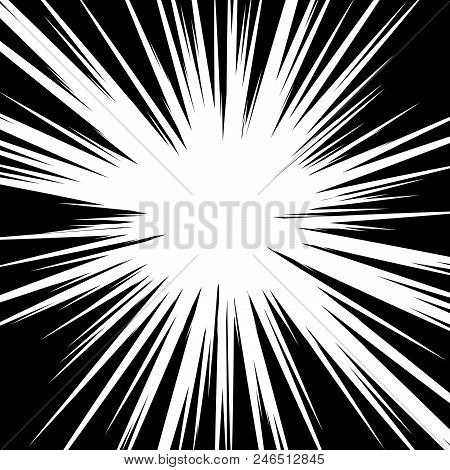Radial Lines For Comic Book Vector Explosion Texture Design