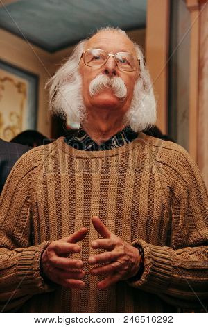 Zbarag, Ukraine - 20 February 2009: Сontemporary Ukrainian Painter Ivan Marchuk. In 2007 The Daily T