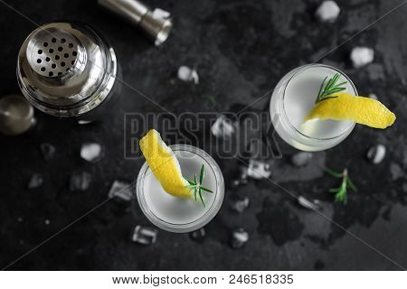 Alcohol Cocktail With Lemon