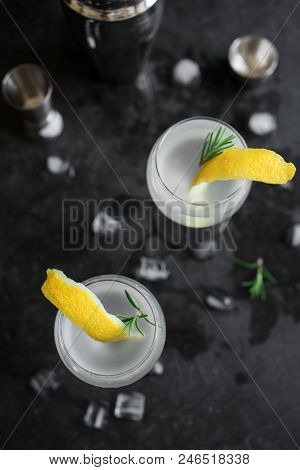 Alcohol Cocktail With Lemon