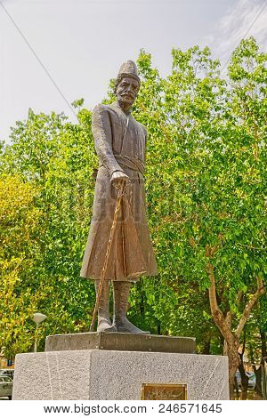 Isfahan, Iran - May 8, 2015: Statue Of Ostad Ali Akabar Isfahani Famous Architect Of Imam Square.