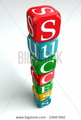 Erfolg 3d bunte Schlagwort