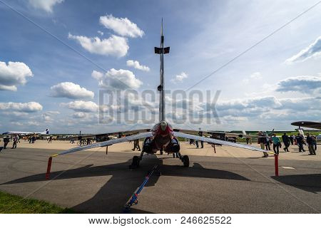 Berlin - April 27, 2018: Light Attack And Advanced Trainer Aircraft Dassault/dornier Alpha Jet. Rear