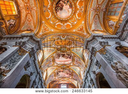 Interiors Of Chiesa I Gesuiti, Venice, Italy