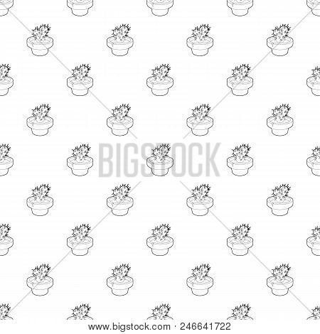Cactus Pattern Vector Seamless Repeating For Any Web Design