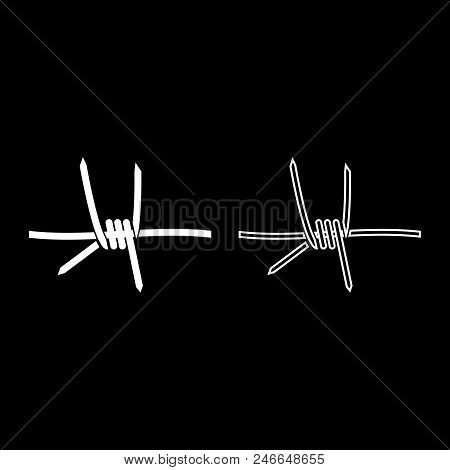 Barblock Element Icon Set White Color Vector Illustration Flat Style Simple Image