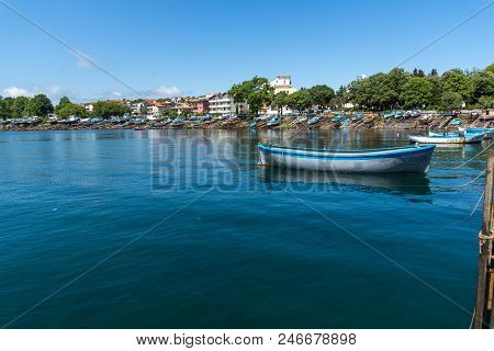 Ahtopol, Bulgaria - June 30, 2013: Panorama Of Port Of Town Of Ahtopol,  Burgas Region, Bulgaria