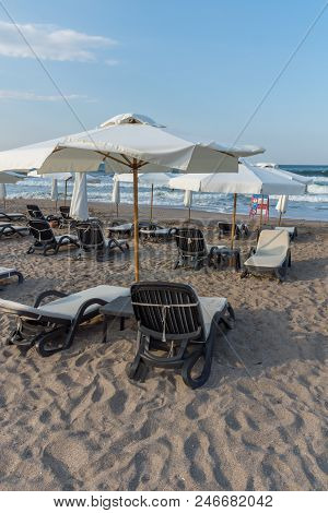Lozenets, Bulgaria - July 2, 2013: Panorama Of Oasis Beach Near Village Of Lozenets, Burgas Region, 