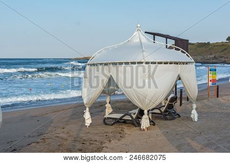 Lozenets, Bulgaria - July 2, 2013: Panorama Of Oasis Beach Near Village Of Lozenets, Burgas Region, 