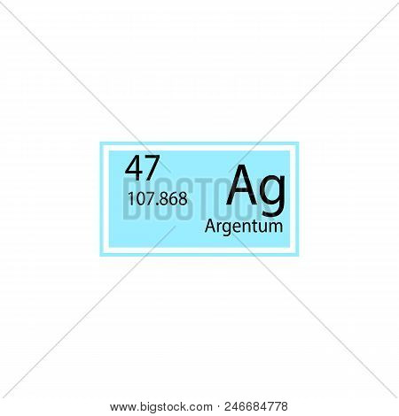 Periodic Table Element Argentum Icon. Element Of Chemical Sign Icon. Premium Quality Graphic Design 