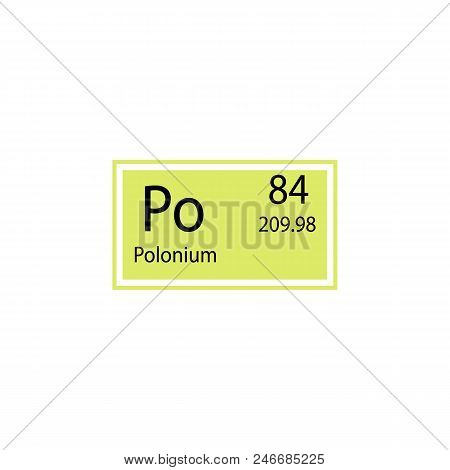 Periodic Table Element Polonium Icon. Element Of Chemical Sign Icon. Premium Quality Graphic Design 