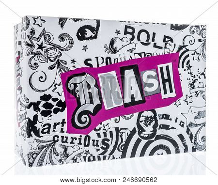 Winneconne, Wi - 17 June 2018: A Shoe Box Featuring Brash On An Isolated Background.