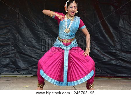 Bloomington, Illinois - Usa - Jun 24,2018 - Indian Classical Dance Performance